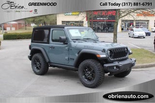 2024 Jeep Wrangler Willys 2 Door 4x4 in Indianapolis, IN - O'Brien Automotive Family