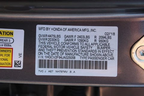 2018 Honda Accord Touring 2.0T Auto in Indianapolis, IN - O'Brien Automotive Family