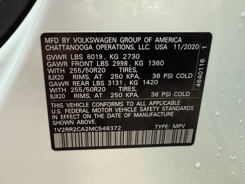 2021 Volkswagen Atlas 3.6L V6 SE w/Technology R-Line