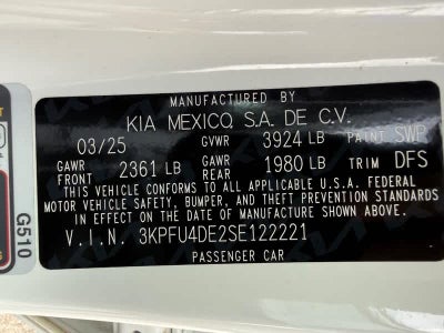2025 Kia K4 EX
