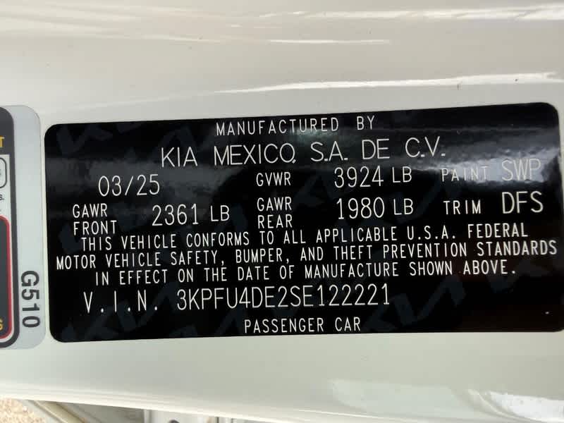 2025 Kia K4 EX
