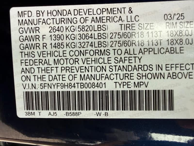2026 Honda Passport AWD TrailSport Elite Blackout