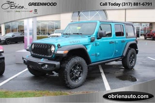 2024 Jeep Wrangler Willys 4x4 in Indianapolis, IN - O'Brien Automotive Family