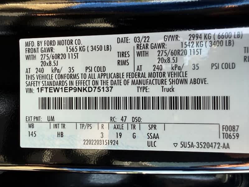 2022 Ford F-150 LARIAT