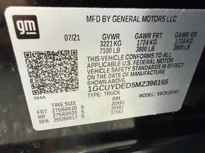 2021 Chevrolet Silverado 1500 4WD Crew Cab Standard Bed LT
