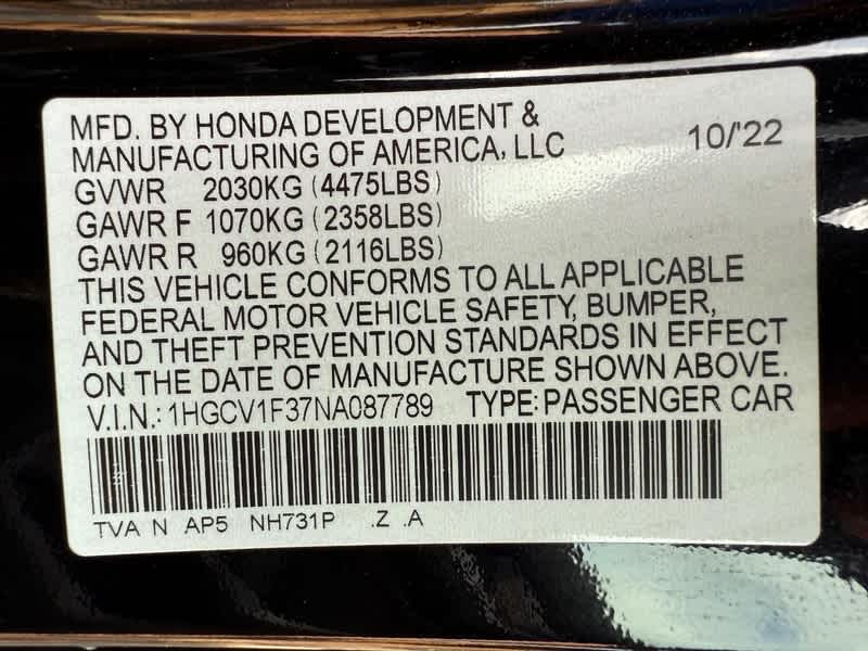 2022 Honda Accord Sport