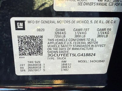 2020 Chevrolet Silverado 1500 4WD Crew Cab Short Bed RST