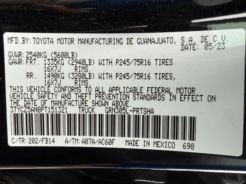 2023 Toyota Tacoma SR