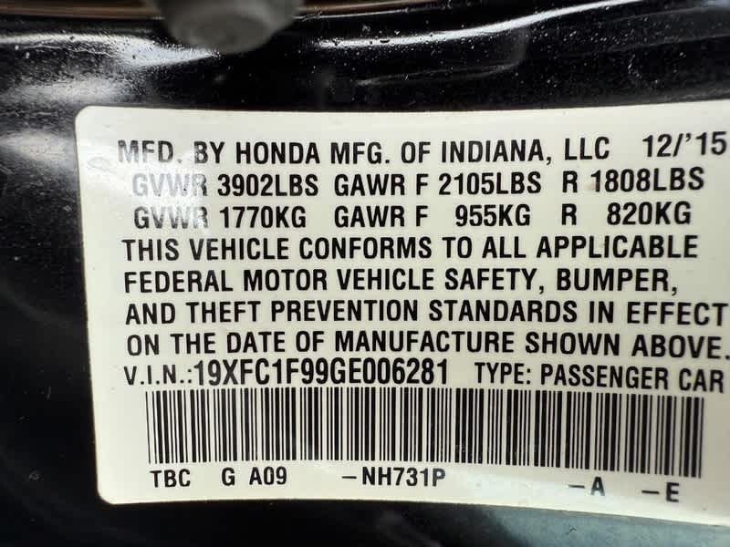 2016 Honda Civic 4dr CVT Touring