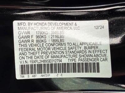 2024 Honda Civic Hatchback Sport CVT