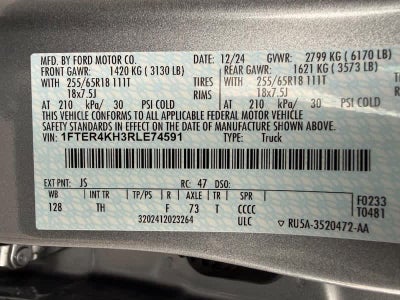 2024 Ford Ranger LARIAT 4WD SuperCrew 5 Box