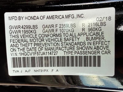 2018 Honda Accord EX-L 1.5T CVT