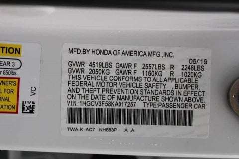 2019 Honda Accord Hybrid EX-L Sedan in Indianapolis, IN - O'Brien Automotive Family