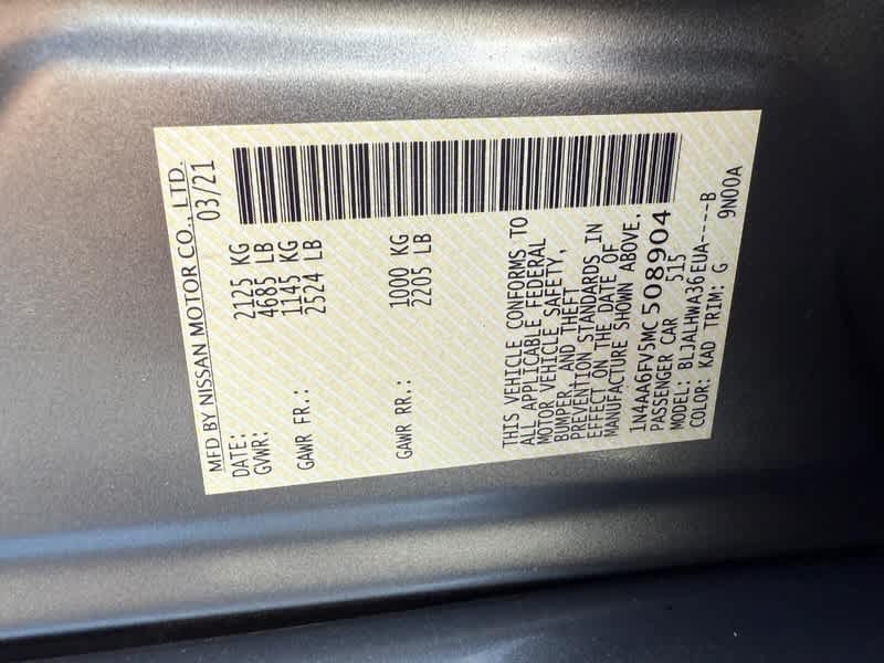 2021 Nissan Maxima Platinum 3.5L