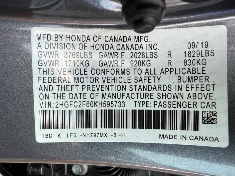 2019 Honda Civic LX CVT