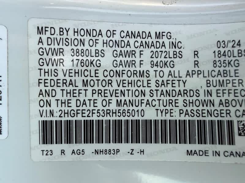 2024 Honda Civic Sport CVT
