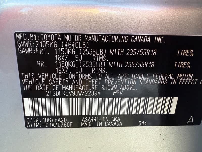 2018 Toyota RAV4 Limited AWD