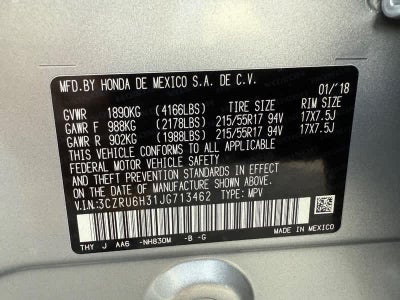 2018 Honda HR-V LX AWD CVT