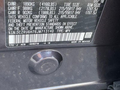 2018 Honda HR-V EX-L Navi AWD CVT
