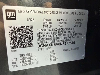2022 Chevrolet Equinox FWD 4dr LT w/1LT