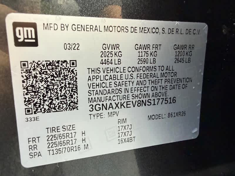 2022 Chevrolet Equinox FWD 4dr LT w/1LT