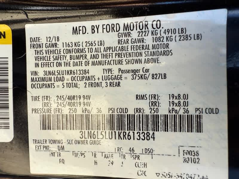 2019 Lincoln MKZ Hybrid Reserve I FWD