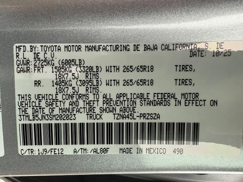 2025 Toyota Tacoma TRD Sport Double Cab 5 Bed AT