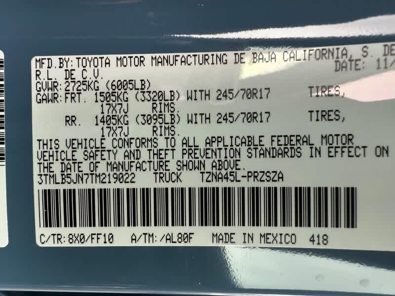 2026 Toyota Tacoma SR5 Double Cab 5 Bed AT