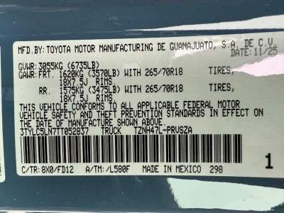 2026 Toyota Tacoma TRD Off Road Hybrid Double Cab 5 Bed AT