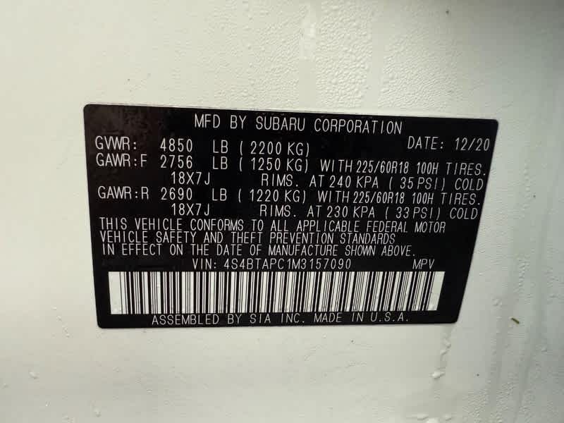 2021 Subaru Outback Touring CVT