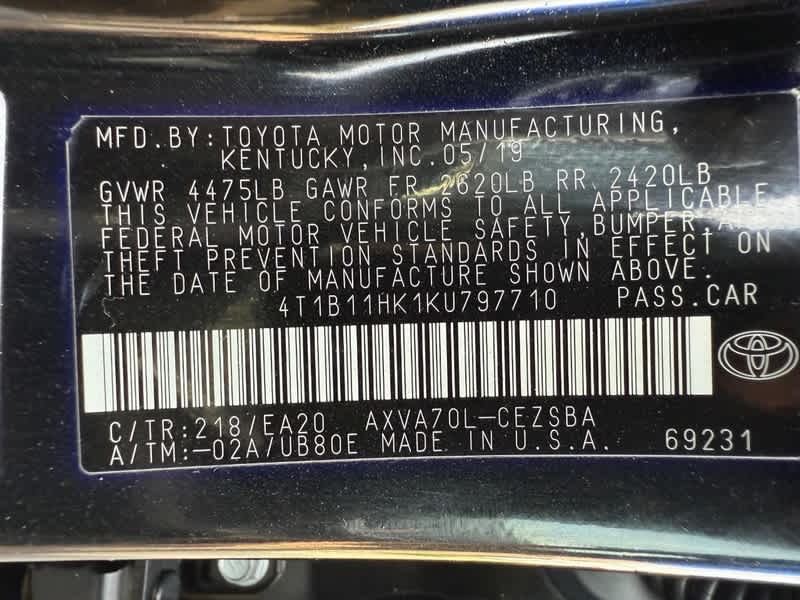 2019 Toyota Camry SE Auto