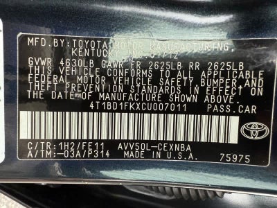 2012 Toyota Camry Hybrid 4dr Sdn LE