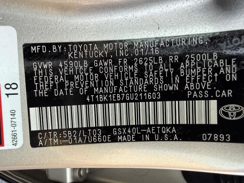 2016 Toyota Avalon 4dr Sdn Touring