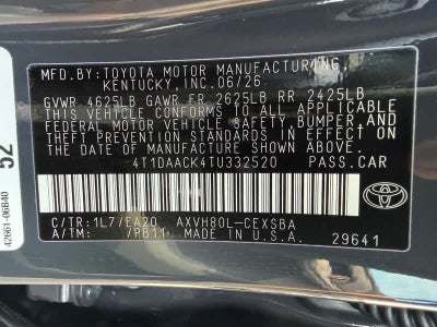 2026 Toyota Camry SE
