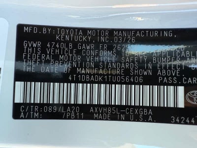 2026 Toyota Camry XLE AWD