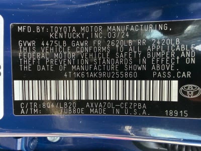 2024 Toyota Camry XSE Auto
