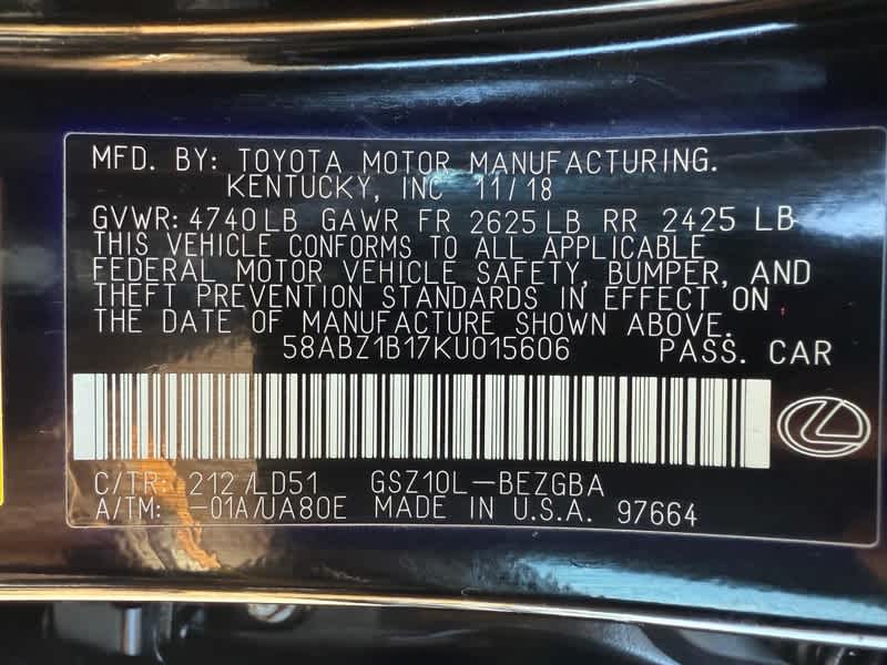 2019 Lexus ES ES 350 FWD