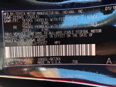 2018 Toyota Sequoia Platinum 4WD