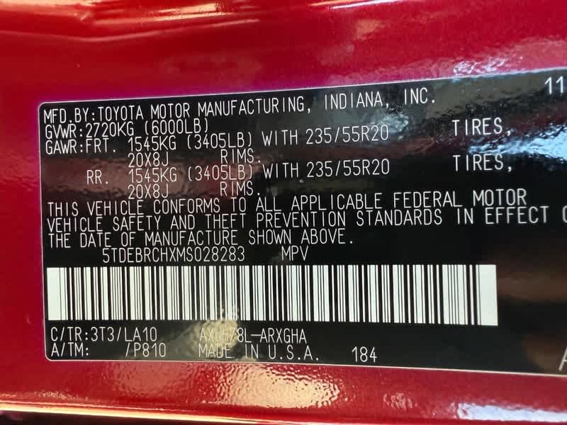 2021 Toyota Highlander Hybrid Platinum AWD