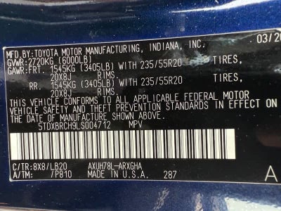 2020 Toyota Highlander Hybrid Limited AWD