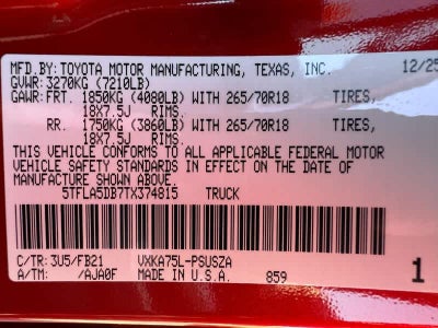 2026 Toyota Tundra SR5 CrewMax 5.5 Bed
