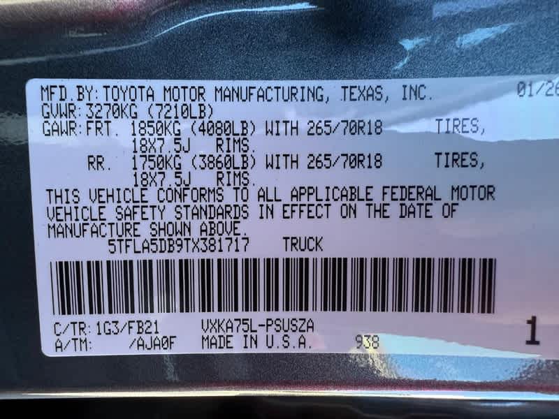 2026 Toyota Tundra SR5 CrewMax 5.5 Bed