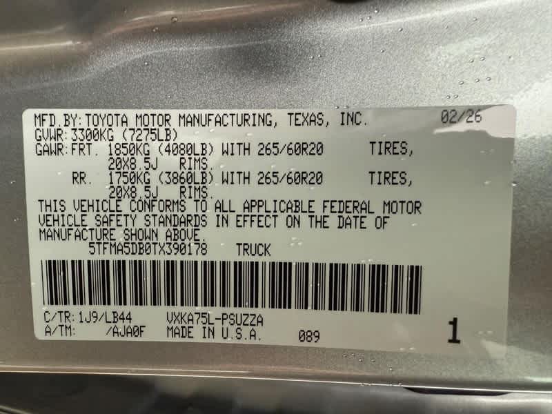 2026 Toyota Tundra 1794 Edition CrewMax 5.5 Bed