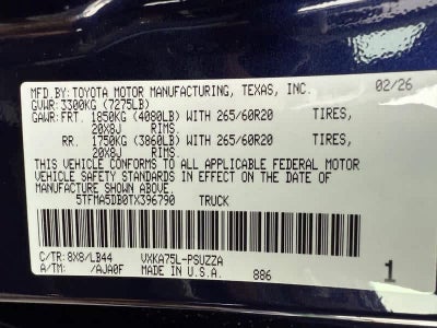 2026 Toyota Tundra 1794 Edition CrewMax 5.5 Bed