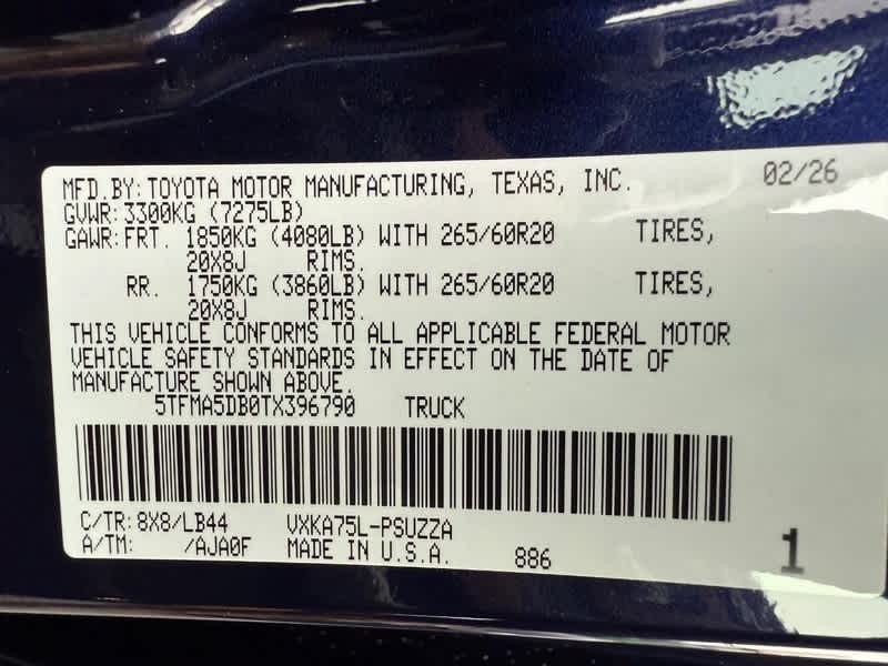 2026 Toyota Tundra 1794 Edition CrewMax 5.5 Bed