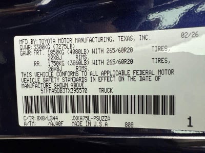 2026 Toyota Tundra 1794 Edition CrewMax 5.5 Bed