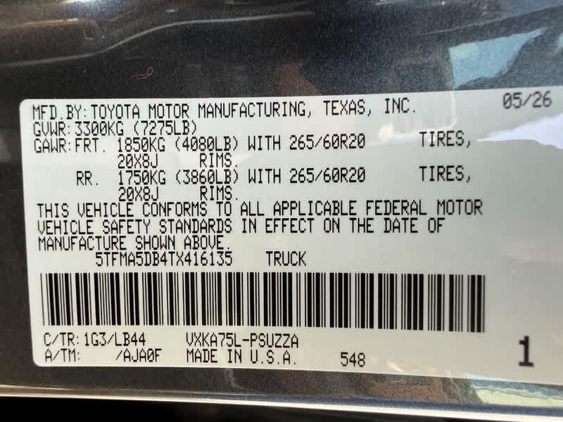 2026 Toyota Tundra 1794 Edition CrewMax 5.5 Bed