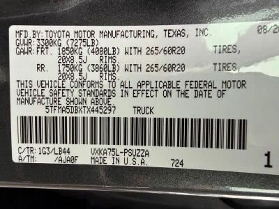 2026 Toyota Tundra 1794 Edition CrewMax 5.5 Bed