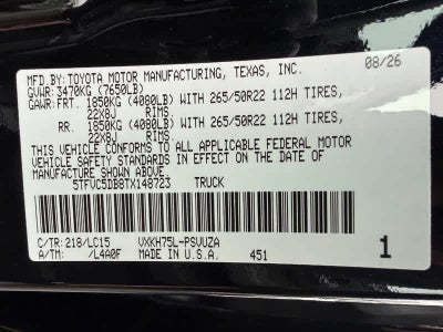 2026 Toyota Tundra Capstone Hybrid CrewMax 5.5 Bed