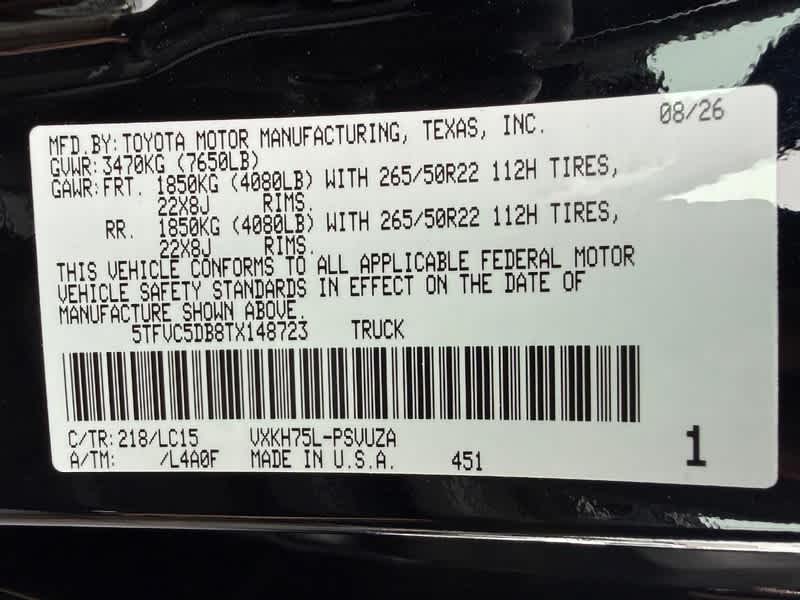 2026 Toyota Tundra Capstone Hybrid CrewMax 5.5 Bed
